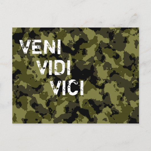 Camouflage militaire overwinning Veni Vidi Vici Briefkaart (Voorkant)