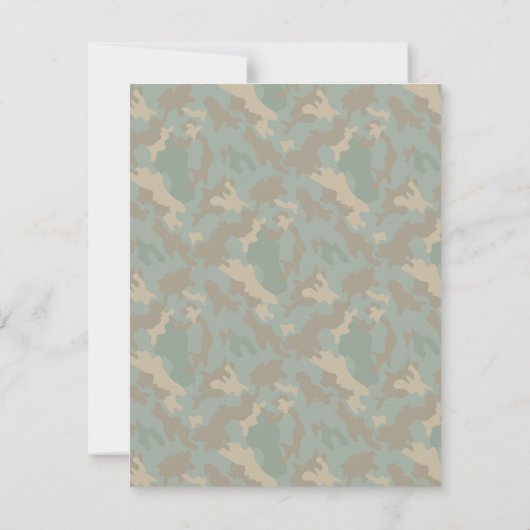 Camouflage Militaire Printlegerpartij Birthday Par Kaart (Achterkant)