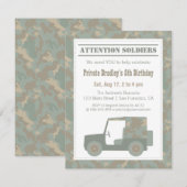 Camouflage Militaire Printlegerpartij Birthday Par Kaart (Voorkant / Achterkant)