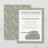 Camouflage Militaire Printlegertank - Birthday Par Kaart (Voorkant / Achterkant)