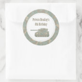 Camouflage Militaire Printtank Leger Birthday Part Ronde Sticker (Tas)