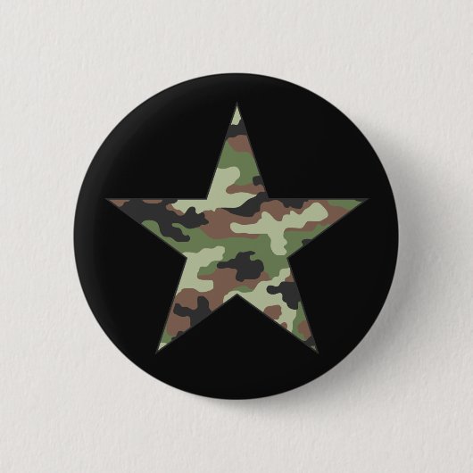 Camouflage Militaire Star Ronde Button 5,7 Cm (Voorkant)