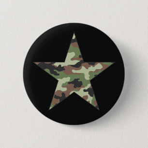 Camouflage Militaire Star Ronde Button 5,7 Cm