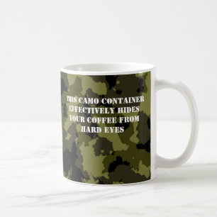 Camouflage militaire stijlkoffiecontainer koffiemok