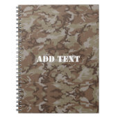 Camouflage militaire woestijn notitieboek (Voorkant)