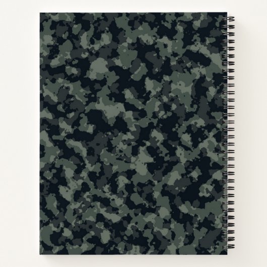 Camouflage Militaire Zeer geheim Notitieboek (Achterkant)