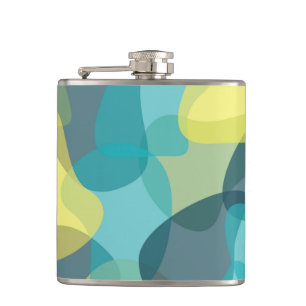 Camouflage, modern, cool, trendy, stedelijke geome heupfles
