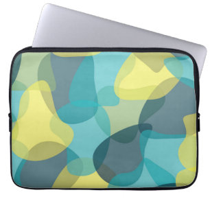 Camouflage, modern, cool, trendy, stedelijke geome laptop sleeve