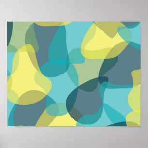 Camouflage, modern, cool, trendy, stedelijke geome poster