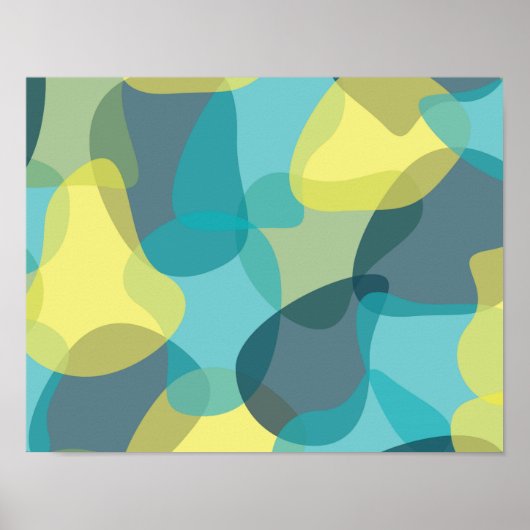 Camouflage, modern, cool, trendy, stedelijke geome poster (Voorkant)