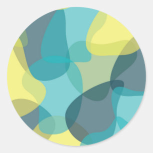 Camouflage, modern, cool, trendy, stedelijke geome ronde sticker