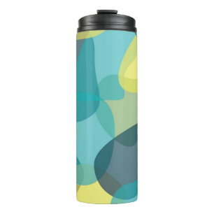 Camouflage, modern, cool, trendy, stedelijke geome thermosbeker
