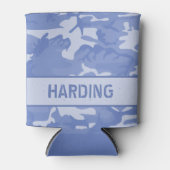 Camouflage Monogrammed Blauwe Koelbox Blikjeskoeler (Voorkant)