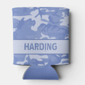 Camouflage Monogrammed Blauwe Koelbox Blikjeskoeler (Achterkant)