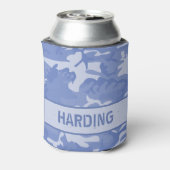 Camouflage Monogrammed Blauwe Koelbox Blikjeskoeler (Blikje Achterkant)