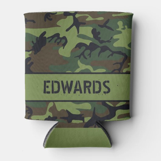 Camouflage Monogrammed Koelbox Blikjeskoeler (Voorkant)