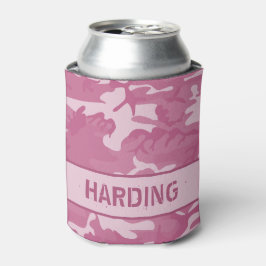 Camouflage Monogrammed Roze Blikkoeler Blikjeskoeler