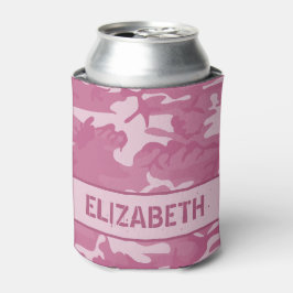 Camouflage Monogrammed Roze Blikkoeler Blikjeskoeler