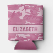 Camouflage Monogrammed Roze Blikkoeler Blikjeskoeler (Achterkant)
