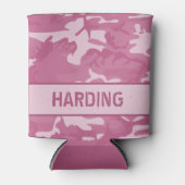 Camouflage Monogrammed Roze Koelbox Blikjeskoeler (Voorkant)