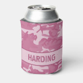 Camouflage Monogrammed Roze Koelbox Blikjeskoeler (Blikje Achterkant)