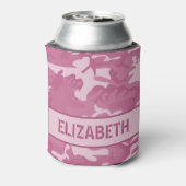 Camouflage Monogrammed Roze Koelbox Blikjeskoeler (Blikje Achterkant)