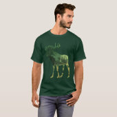 Camouflage Moose Animal Natuur kunst T-shirt (Voorkant volledig)