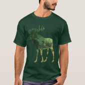 Camouflage Moose Animal Natuur kunst T-shirt (Voorkant)