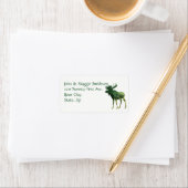 Camouflage Moose Animal Wildlife Natuur art. Etiket (Insitu)