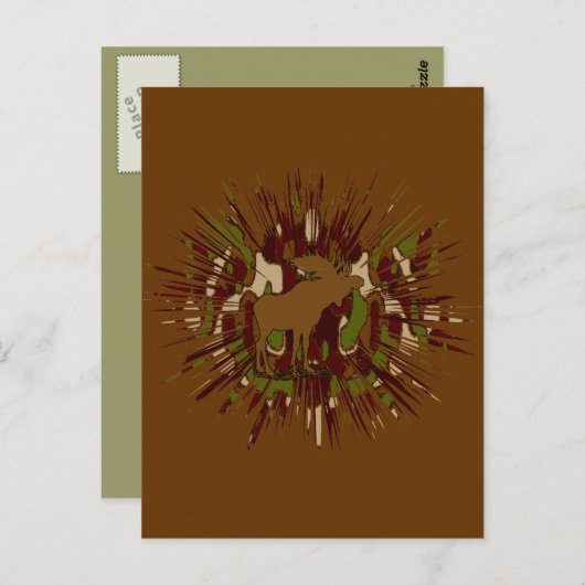 Camouflage Moose Break-out Camo Briefkaart (Voorkant / Achterkant)