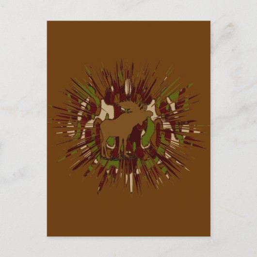 Camouflage Moose Break-out Camo Briefkaart (Voorkant)