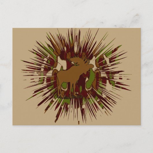 Camouflage Moose Break-out Camo Briefkaart (Voorkant)