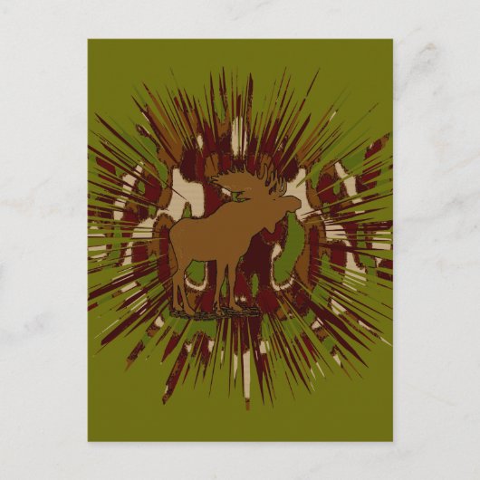 Camouflage Moose Break-out Camo Briefkaart (Voorkant)