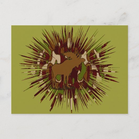 Camouflage Moose Break-out Camo Briefkaart (Voorkant)