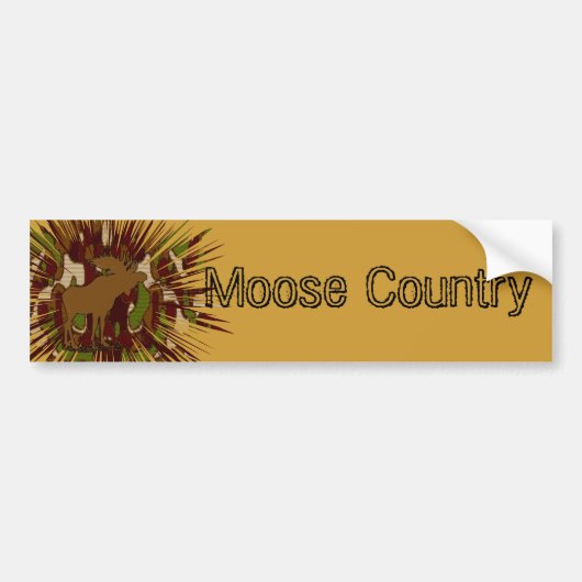 Camouflage Moose Break-out Camo Bumpersticker (Voorkant)