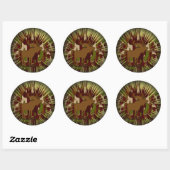 Camouflage Moose Break-out Camo Ronde Sticker (Vel)