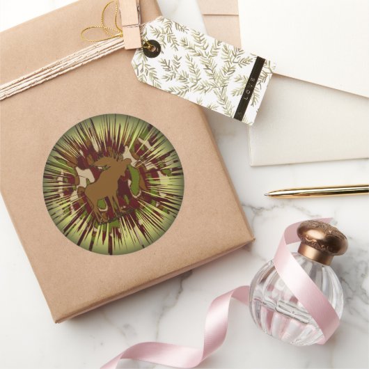 Camouflage Moose Break-out Camo Ronde Sticker (Geschenken)