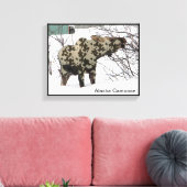 Camouflage Moose Canvas Afdruk (Insitu (Woonkamer))