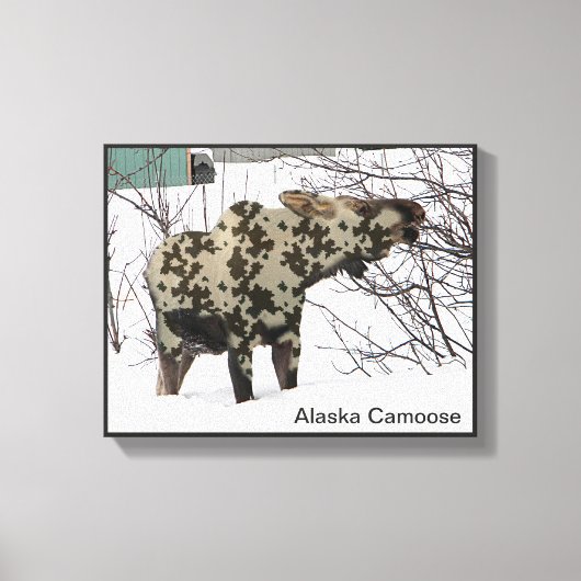 Camouflage Moose Canvas Afdruk (Voorkant)