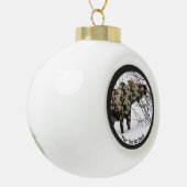 Camouflage Moose Keramische Bal Ornament (Links)