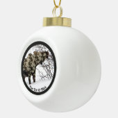 Camouflage Moose Keramische Bal Ornament (Rechts)