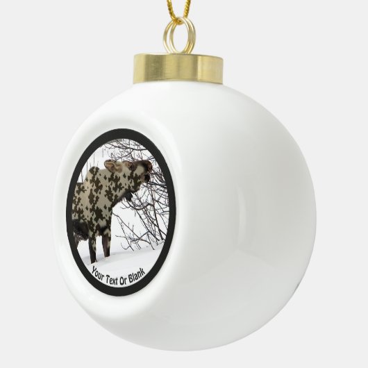 Camouflage Moose Keramische Bal Ornament (Rechts)