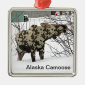 Camouflage Moose Metalen Ornament (Voorkant)