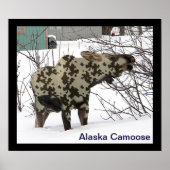 Camouflage Moose Poster (Voorkant)