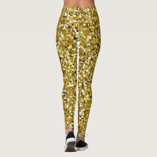 Camouflage Mosaic (Groen en Bruin) (Versie 1) Leggings (Achterkant)