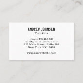 Camouflage Muster Braun  Grün Visitekaartje (Achterkant)