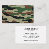 Camouflage Muster Braun  Grün Visitekaartje (Voorkant / Achterkant)