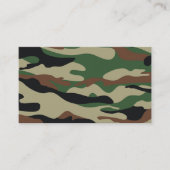 Camouflage Muster Braun  Grün Visitekaartje (Voorkant)