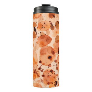 Camouflage naadloos patroon met natuurlijke khaki  thermosbeker