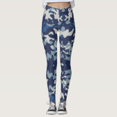 Camouflage Navy - Power Yoga Leggings (Voorkant)